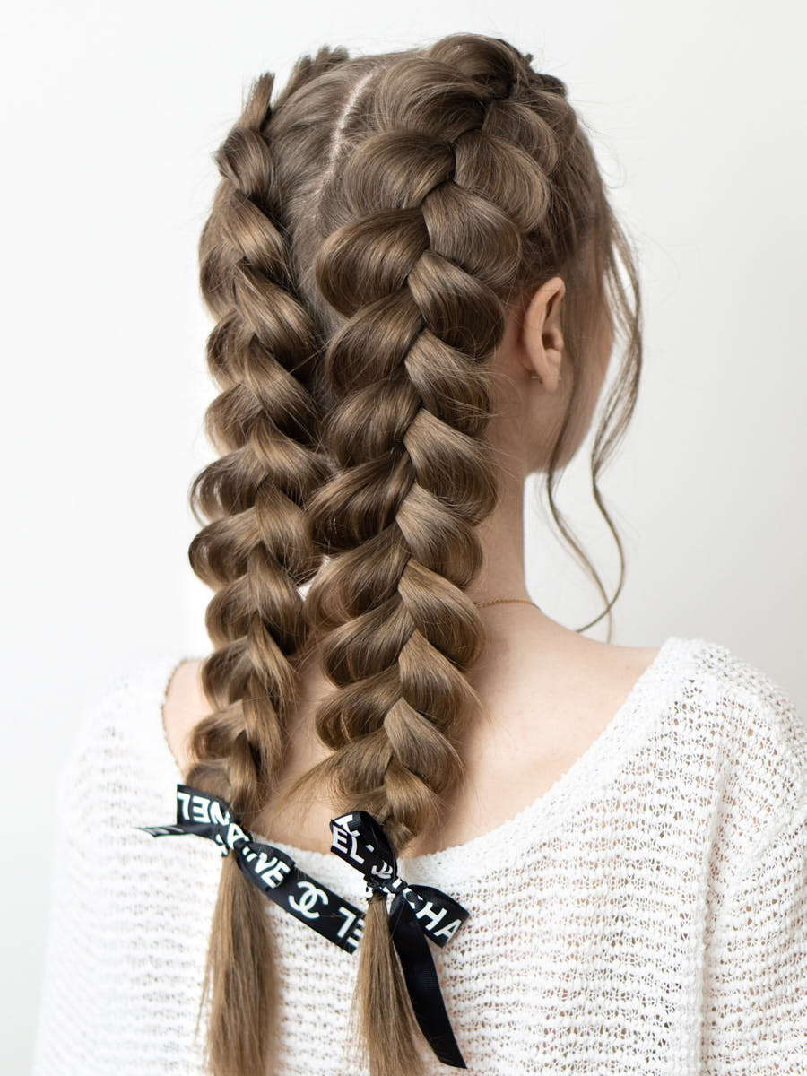 Hairstyle - dutch braids ( hairstylist - Alona Dmytrenko)